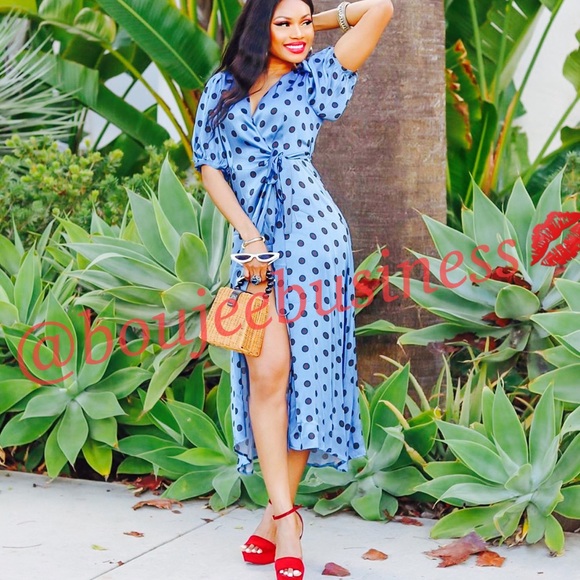 ZARA Polka Dot Wrap Dress - Picture 3 of 8